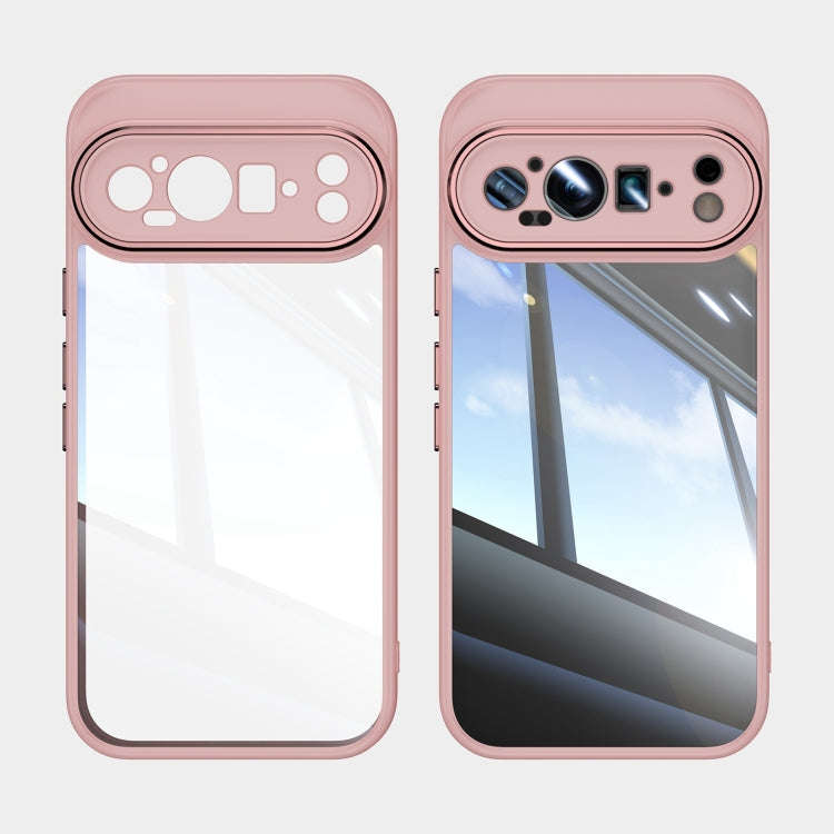 For Google Pixel 9 Acrylic Hybrid TPU Armor Shockproof Phone Case(Pink)