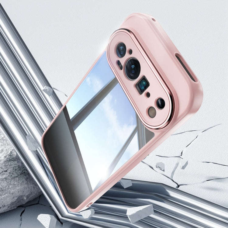 For Google Pixel 9 Acrylic Hybrid TPU Armor Shockproof Phone Case(Pink)