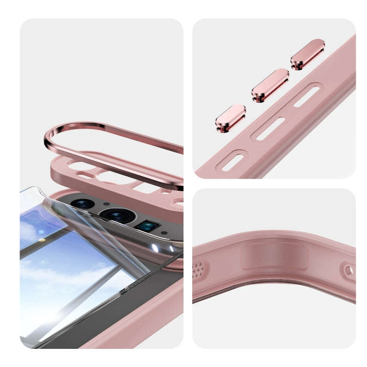 For Google Pixel 9 Acrylic Hybrid TPU Armor Shockproof Phone Case(Pink)