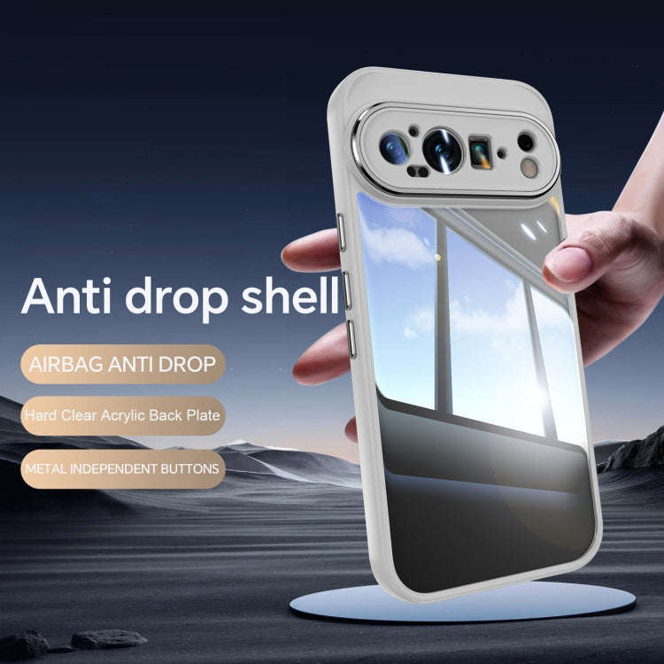 For Google Pixel 9 Pro XL Acrylic Hybrid TPU Armor Shockproof Phone Case(Grey)