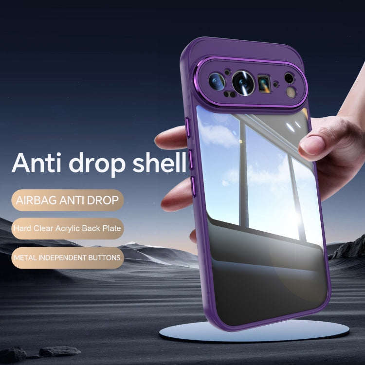 For Google Pixel 9 Pro XL Acrylic Hybrid TPU Armor Shockproof Phone Case(Purple)