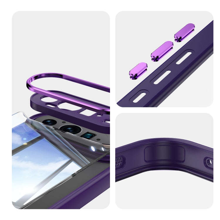For Google Pixel 9 Pro XL Acrylic Hybrid TPU Armor Shockproof Phone Case(Purple)