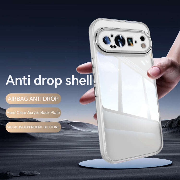 For Google Pixel 9 Pro XL Acrylic Hybrid TPU Armor Shockproof Phone Case(Transparent)