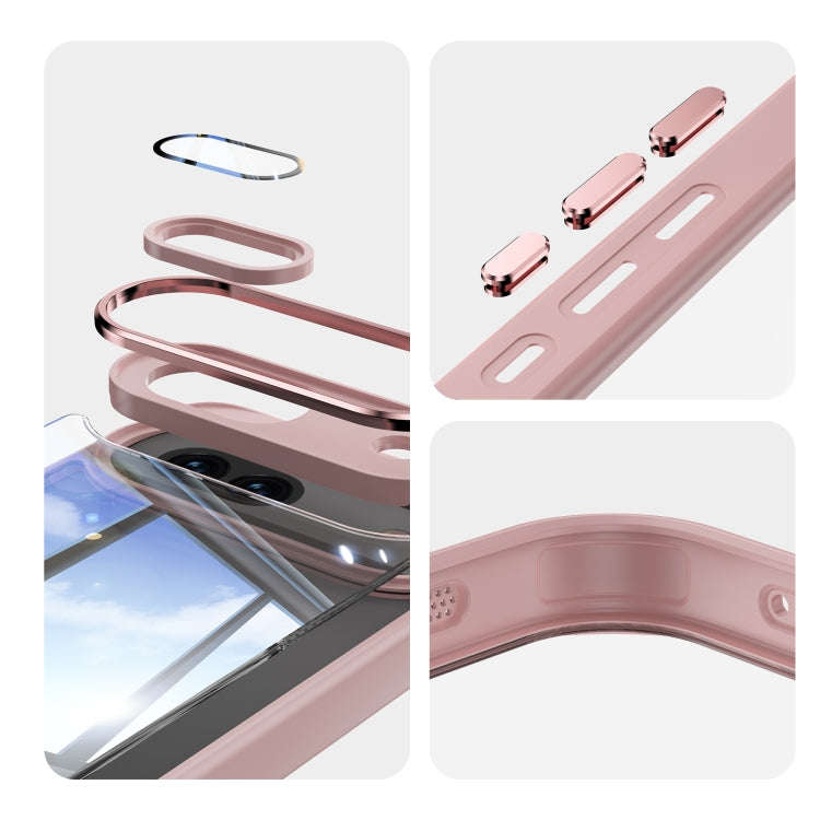 For Google Pixel 8a Acrylic Hybrid TPU Armor Shockproof Phone Case(Pink)
