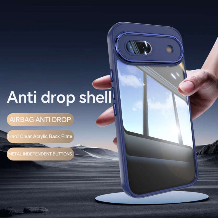 For Google Pixel 8a Acrylic Hybrid TPU Armor Shockproof Phone Case(Blue)