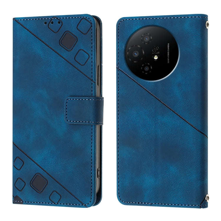 For TCL 50 XL 5G Skin Feel Embossed Leather Phone Case(Blue)