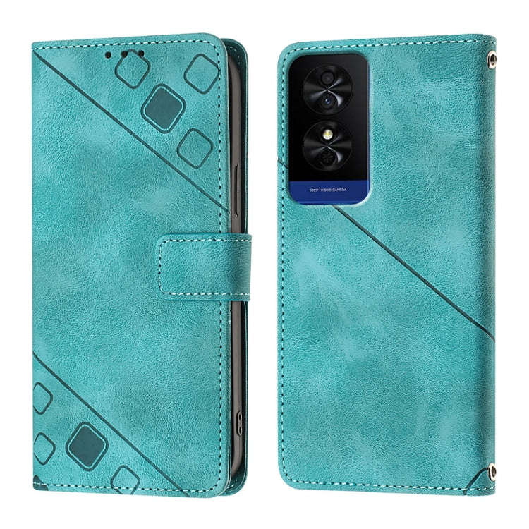For TCL 50 5G Skin Feel Embossed Leather Phone Case(Green)