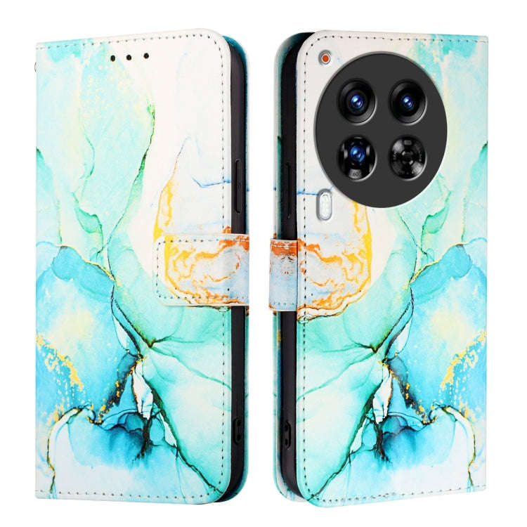 For Tecno Camon 30 Premier 5G PT003 Marble Pattern Flip Leather Phone Case(Green)