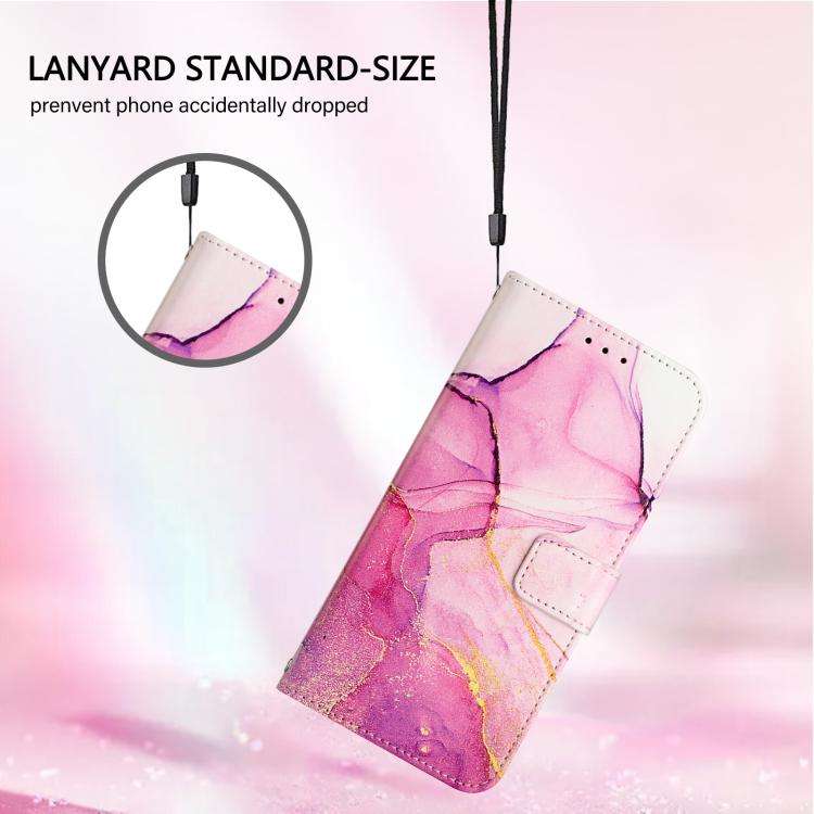 For Tecno Pova 5 4G PT003 Marble Pattern Flip Leather Phone Case(Pink Purple Gold)