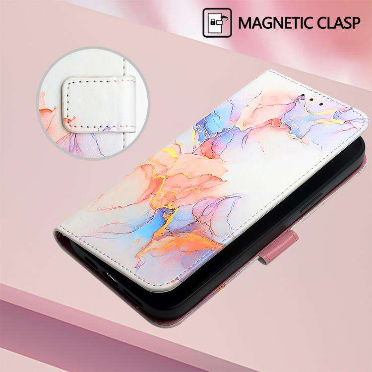 For Tecno Pova 5 4G PT003 Marble Pattern Flip Leather Phone Case(Galaxy Marble White)