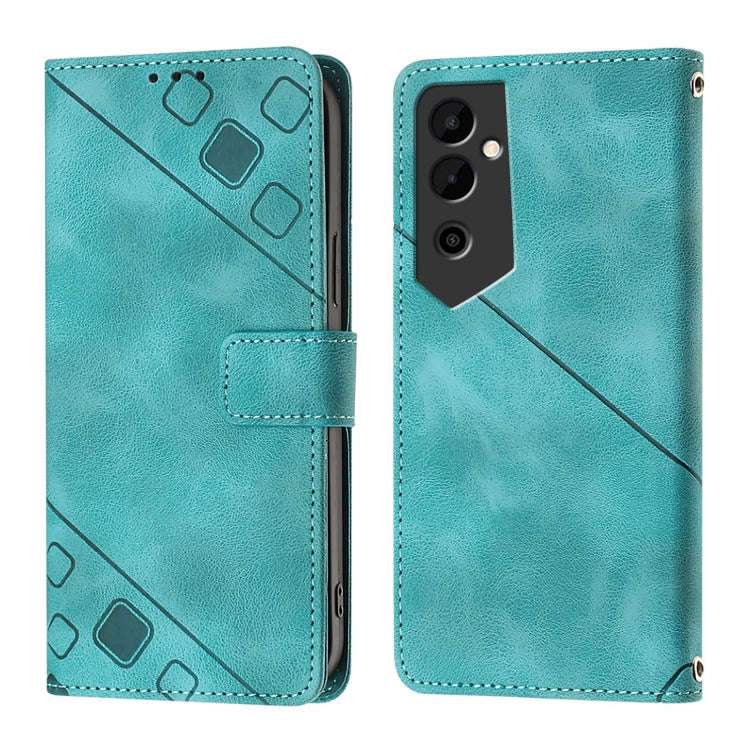 For Tecno Pova Neo 2 Skin Feel Embossed Leather Phone Case(Green)