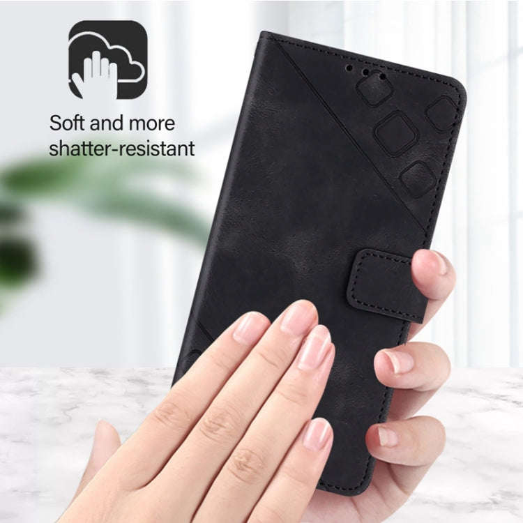 For Tecno Spark 9 Skin Feel Embossed Leather Phone Case(Black)