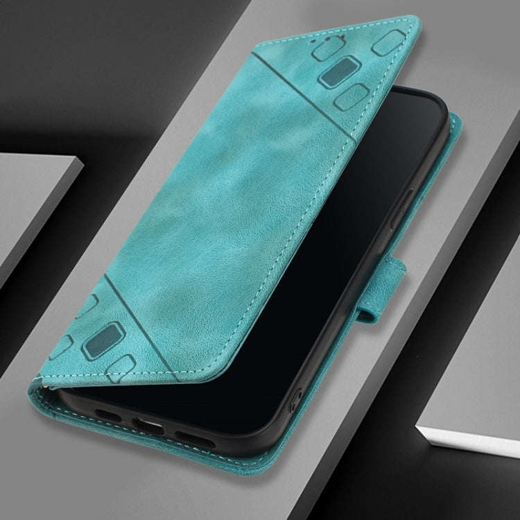For Tecno Spark 9 Skin Feel Embossed Leather Phone Case(Green)