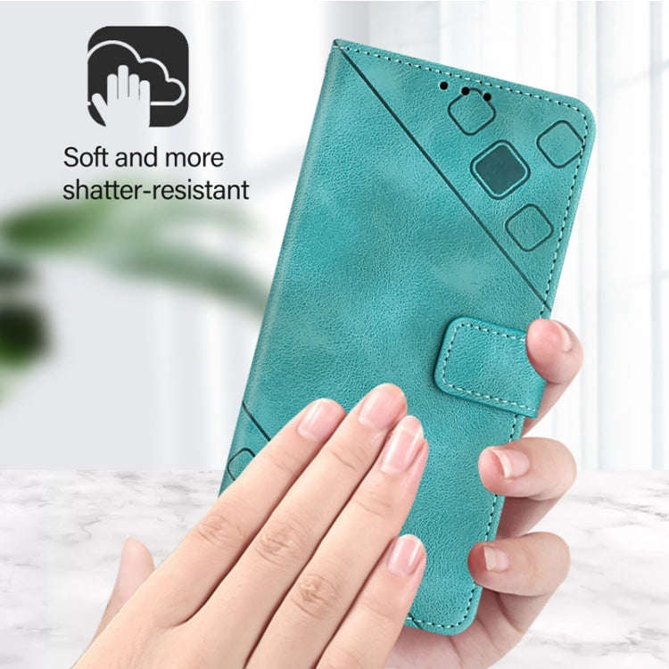 For Tecno Spark 9 Skin Feel Embossed Leather Phone Case(Green)