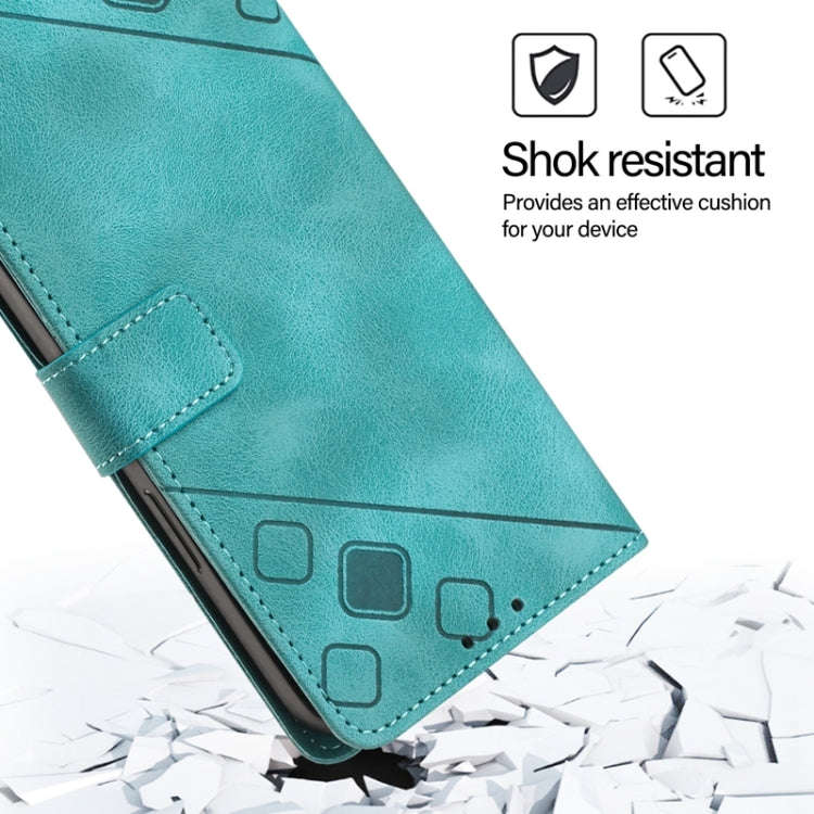 For Tecno Spark 9 Skin Feel Embossed Leather Phone Case(Green)
