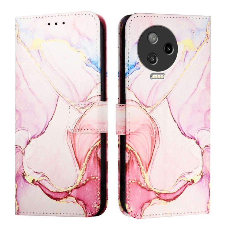 For Infinix Note 12 Pro 4G / Note 12 2023 PT003 Marble Pattern Flip Leather Phone Case(Rose Gold)
