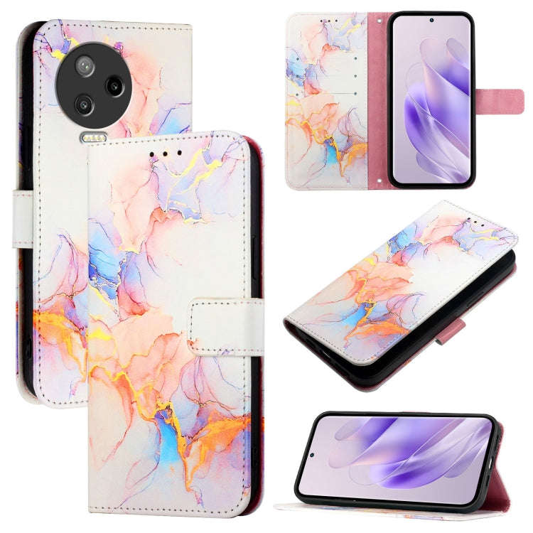 For Infinix Note 12 Pro 4G / Note 12 2023 PT003 Marble Pattern Flip Leather Phone Case(Galaxy Mar...