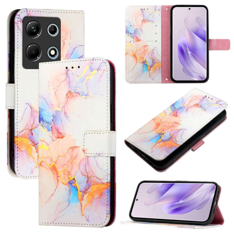 For Infinix Note 30 4G X6833B PT003 Marble Pattern Flip Leather Phone Case(Galaxy Marble White)