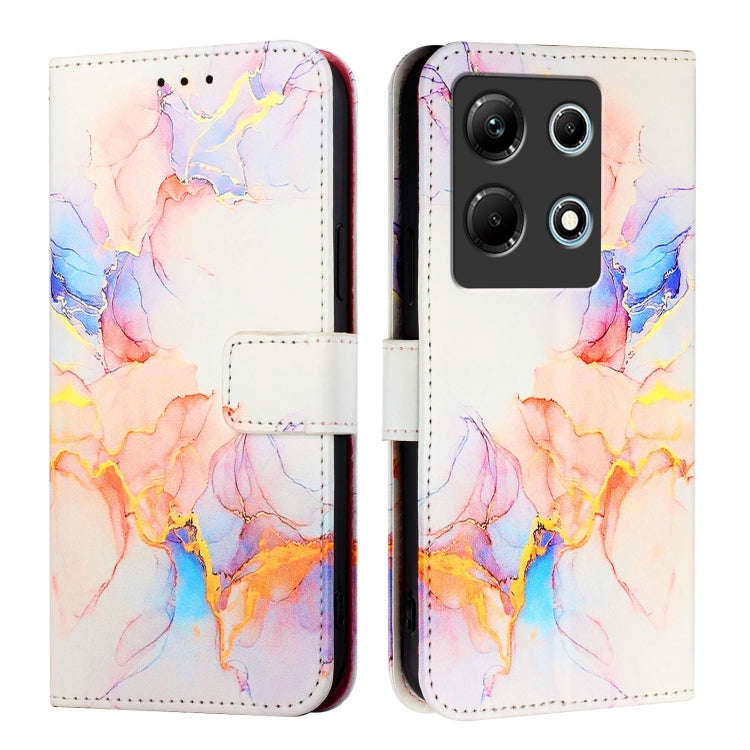 For Infinix Note 30 4G X6833B PT003 Marble Pattern Flip Leather Phone Case(Galaxy Marble White)