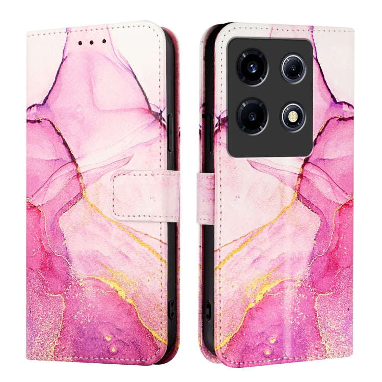 For Infinix Note 30 VIP PT003 Marble Pattern Flip Leather Phone Case(Pink Purple Gold)