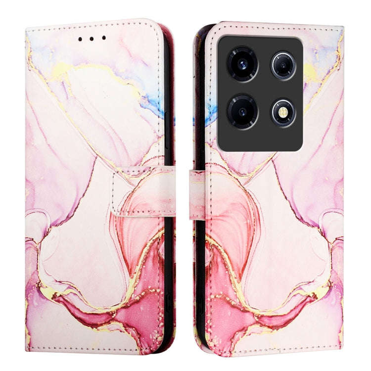 For Infinix Note 30 VIP PT003 Marble Pattern Flip Leather Phone Case(Rose Gold)