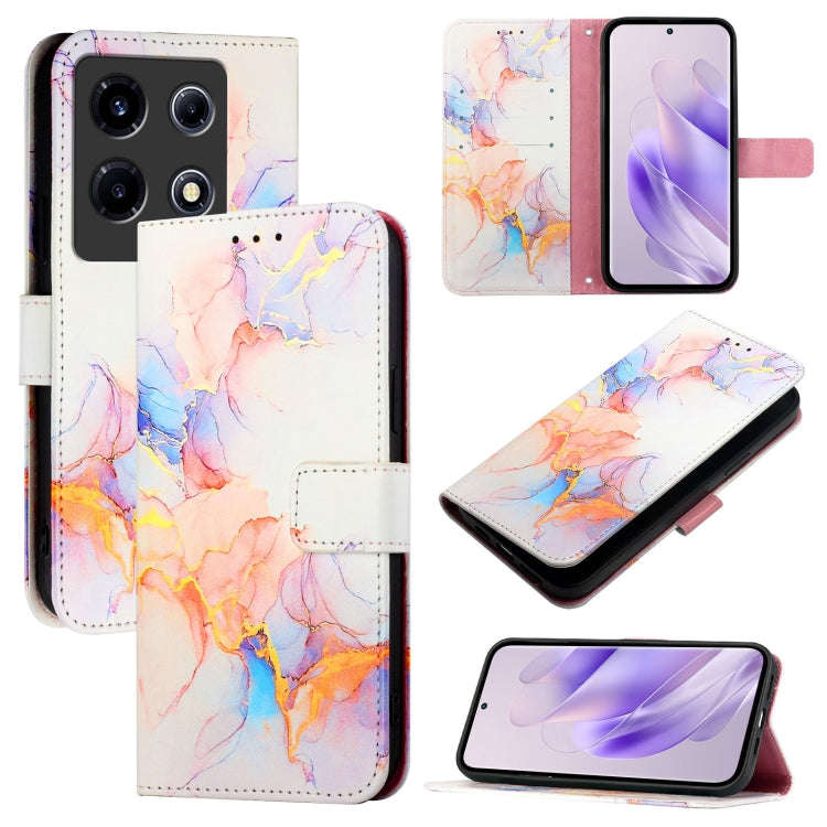 For Infinix Note 30 VIP PT003 Marble Pattern Flip Leather Phone Case(Galaxy Marble White)