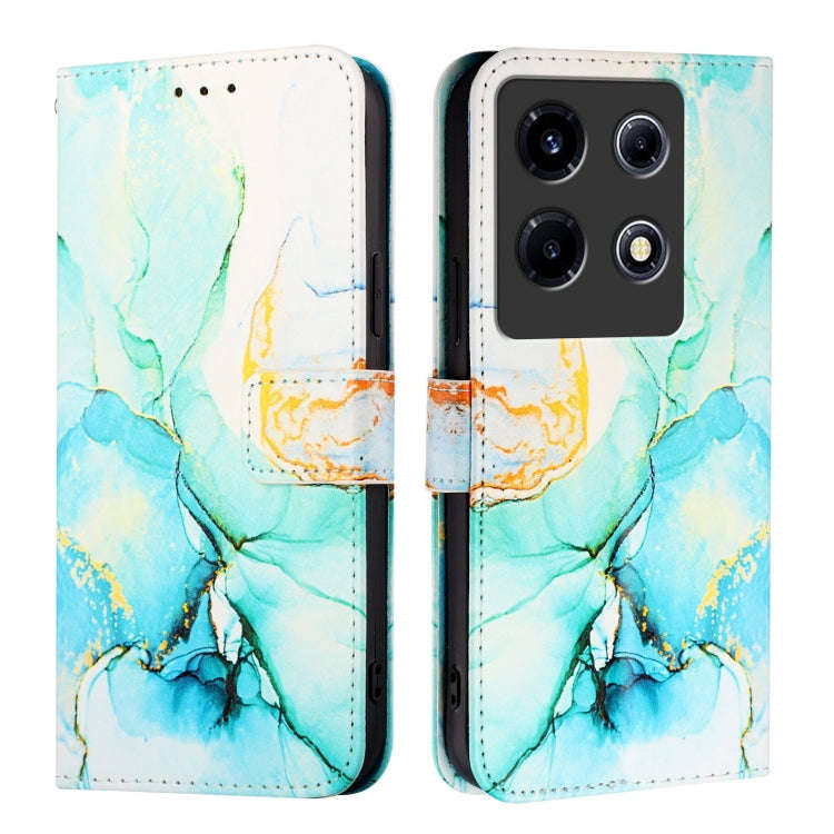 For Infinix Note 30 VIP PT003 Marble Pattern Flip Leather Phone Case(Green)