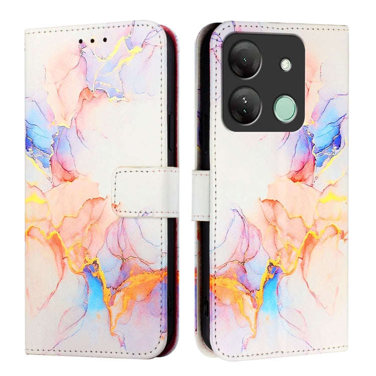 For Infinix Smart 7 HD / 7 India / 7 Plus PT003 Marble Pattern Flip Leather Phone Case(Galaxy Mar...