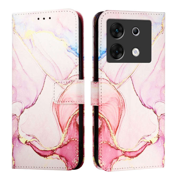 For Infinix Zero 30 5G PT003 Marble Pattern Flip Leather Phone Case(Rose Gold)