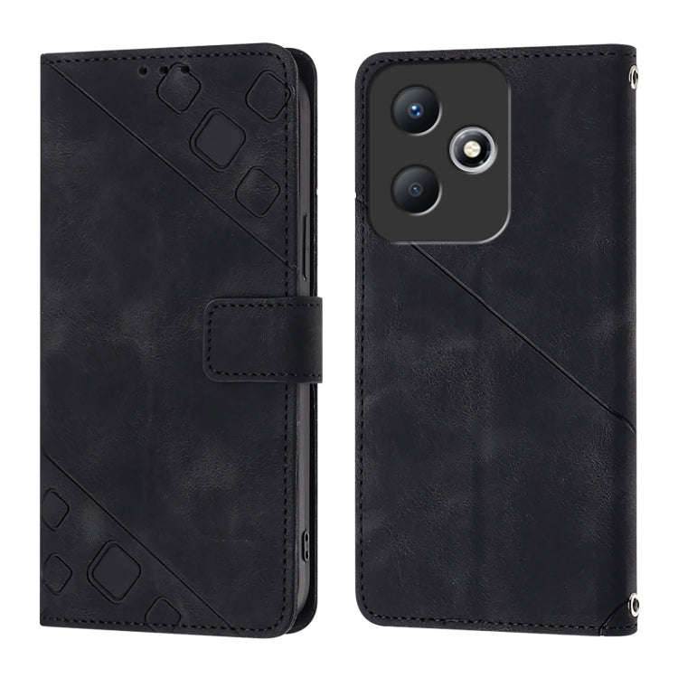 For Infinix Hot 30 Play / Hot 30 Play NFC Skin Feel Embossed Leather Phone Case(Black)