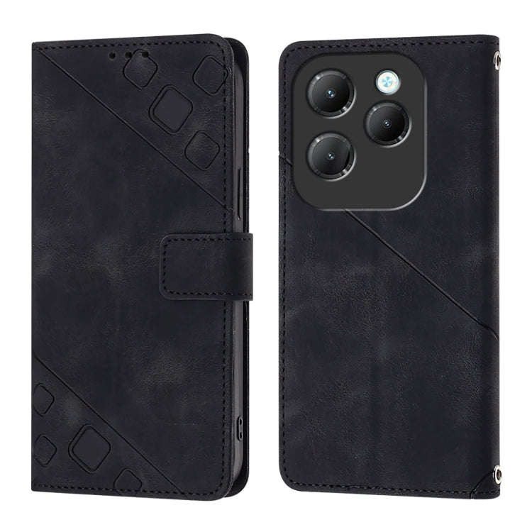 For Infinix Hot 40 / Hot 40 Pro Skin Feel Embossed Leather Phone Case(Black)