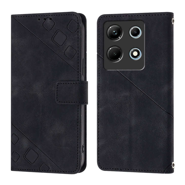 For Infinix Note 30 4G X6833B Skin Feel Embossed Leather Phone Case(Black)