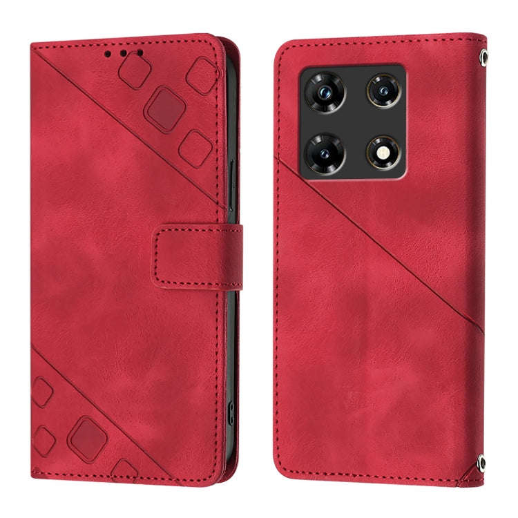 For Infinix Note 30 Pro / Note 30 5G Skin Feel Embossed Leather Phone Case(Red)