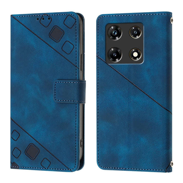 For Infinix Note 30 Pro / Note 30 5G Skin Feel Embossed Leather Phone Case(Blue)