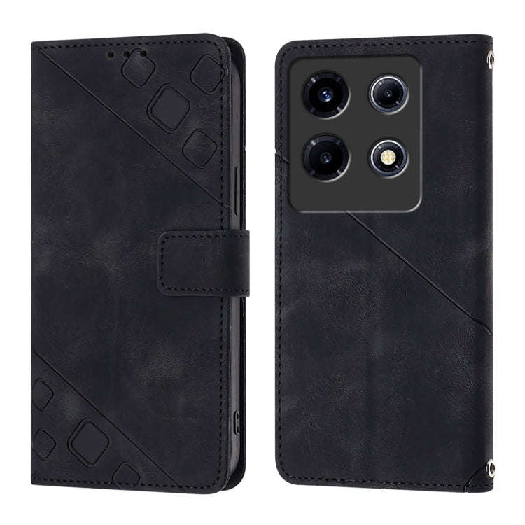 For Infinix Note 30 VIP Skin Feel Embossed Leather Phone Case(Black)