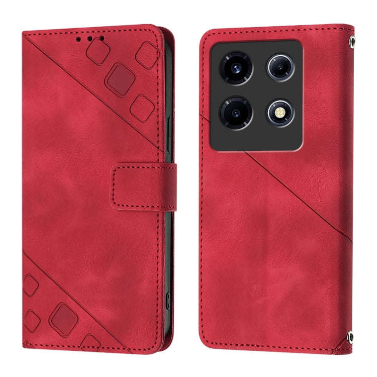 For Infinix Note 30 VIP Skin Feel Embossed Leather Phone Case(Red)