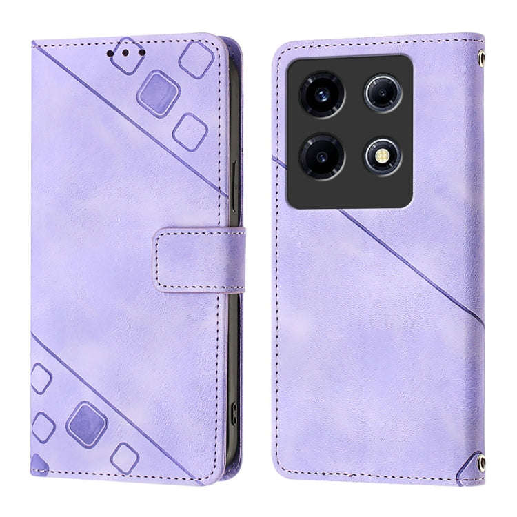 For Infinix Note 30 VIP Skin Feel Embossed Leather Phone Case(Light Purple)