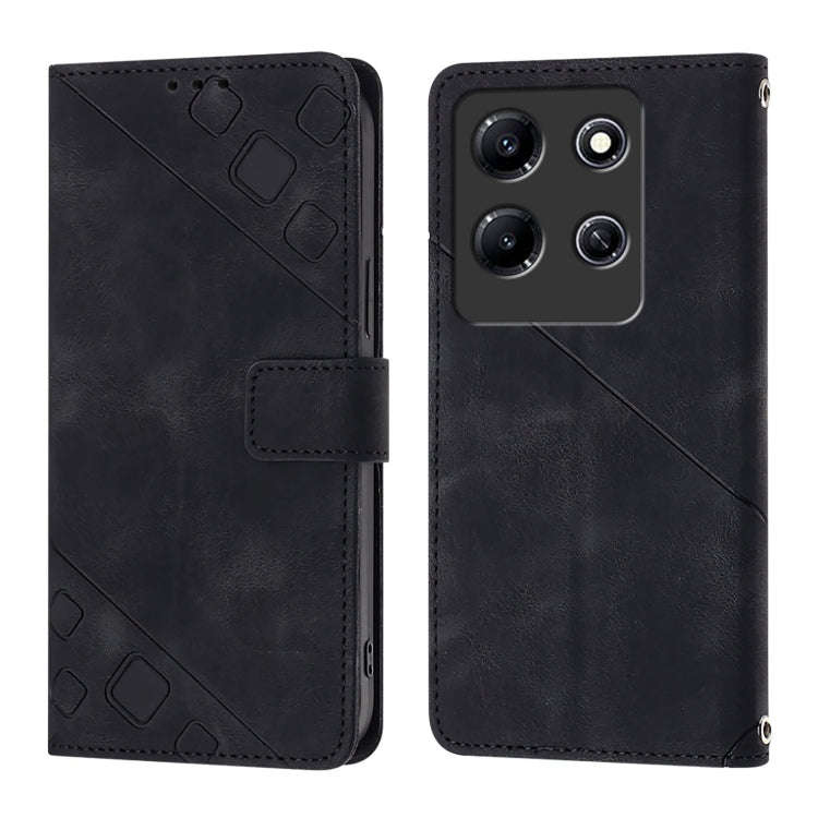 For Infinix Note 30i Skin Feel Embossed Leather Phone Case(Black)