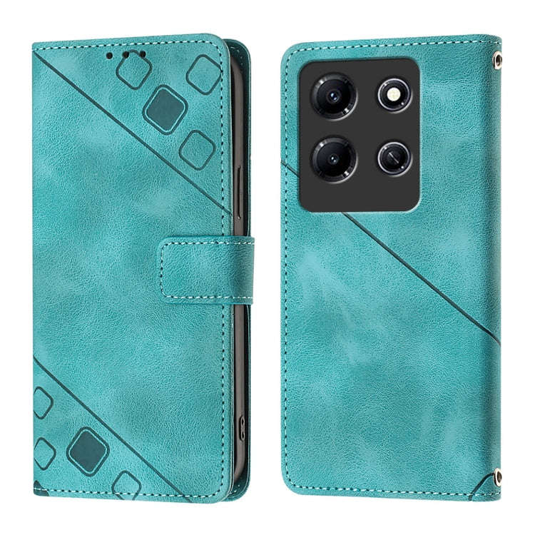 For Infinix Note 30i Skin Feel Embossed Leather Phone Case(Green)