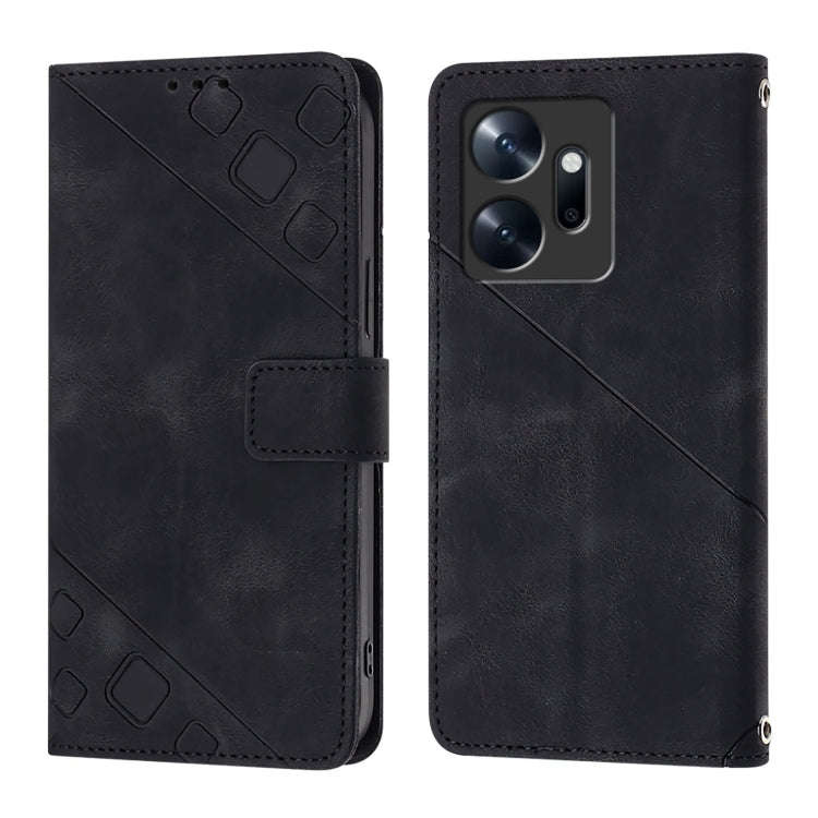 For Infinix Zero 20 Skin Feel Embossed Leather Phone Case(Black)