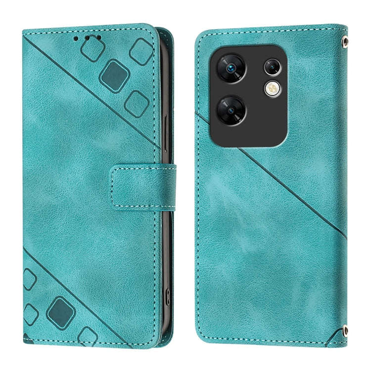 For Infinix Zero 30 4G Skin Feel Embossed Leather Phone Case(Green)