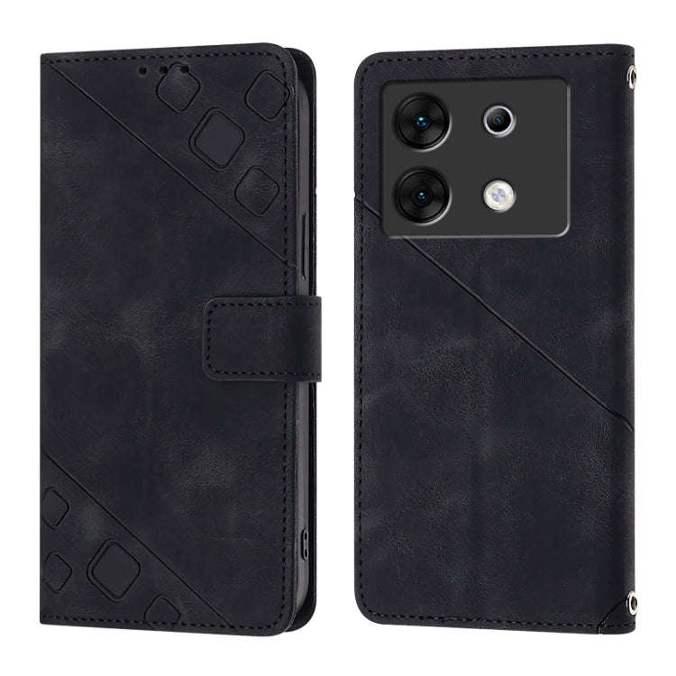 For Infinix Zero 30 5G Skin Feel Embossed Leather Phone Case(Black)