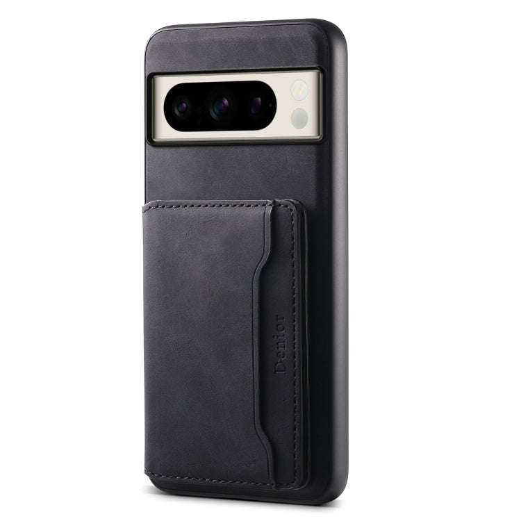For Google Pixel 8 Pro Denior D13 Retro Texture Leather MagSafe Card Bag Phone Case(Black)