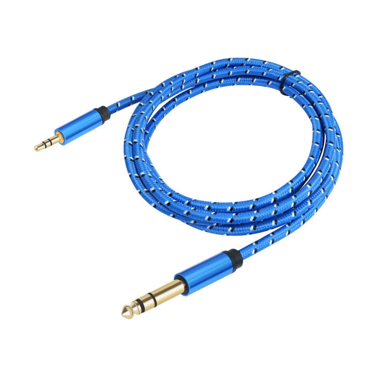 3662-3662BK 3.5mm Male to 6.35mm Male Stereo Amplifier Audio Cable, Length:2m(Blue)