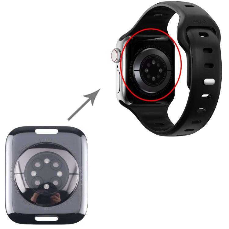 For Apple Watch Series 9 41mm GPS Glass Back Cover With Charging Module