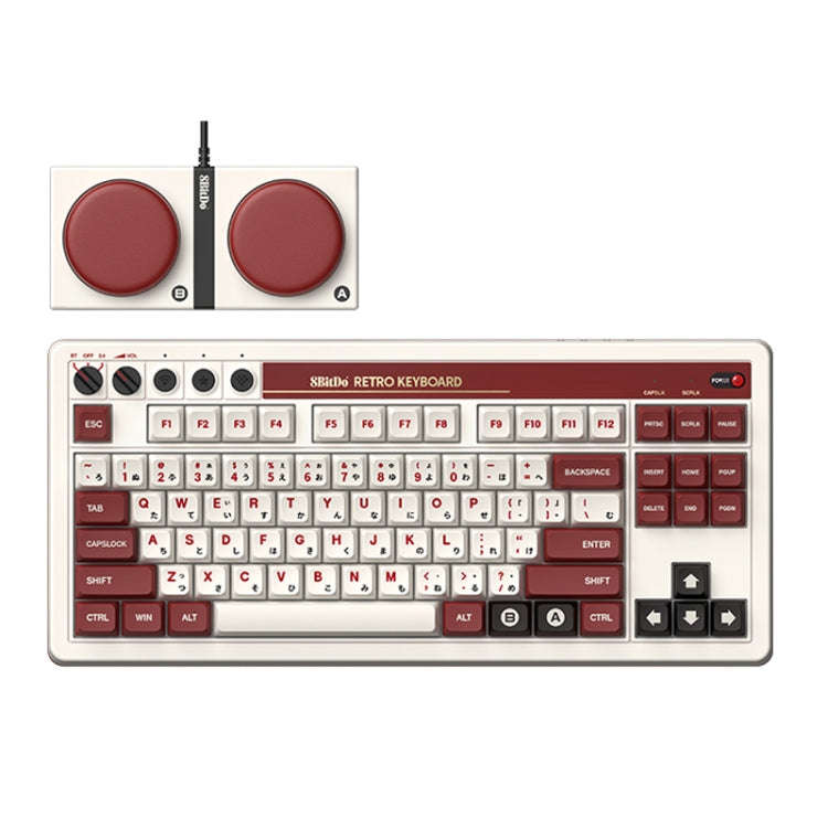 8Bitdo Retro Wireless Bluetooth Tri-Mode Mechanical Keyboard(Red)