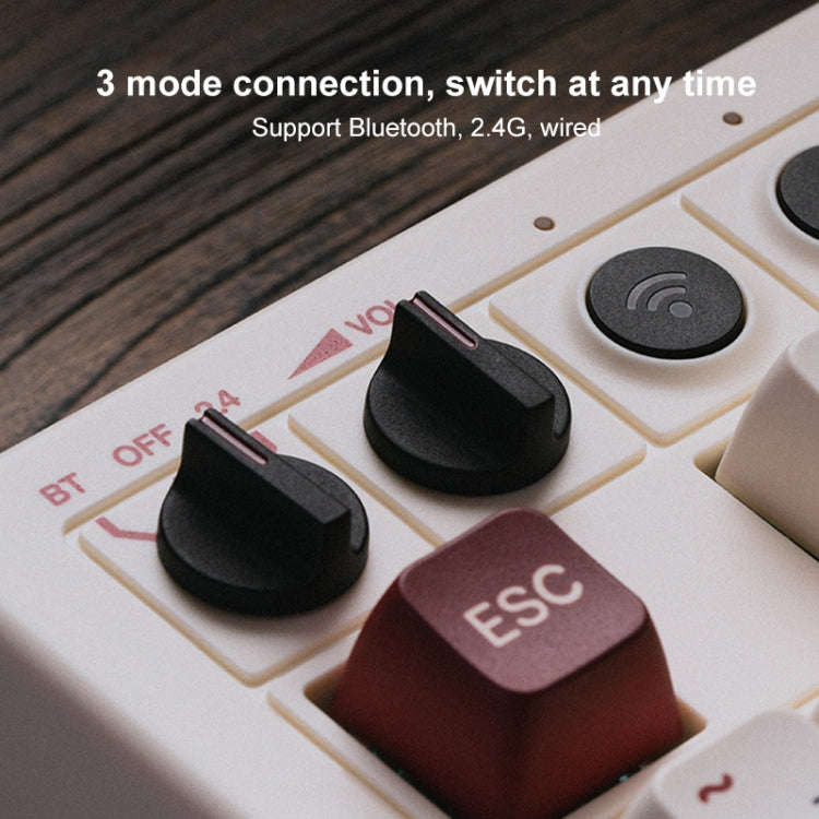 8Bitdo Retro Wireless Bluetooth Tri-Mode Mechanical Keyboard(Red)