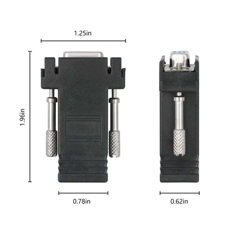 DB15 VGA Female to RJ45 8P Female Adapter(Black)
