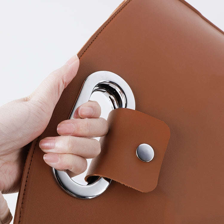Waterproof PU Laptop Handbag Inner Bag for 12-14 inch Laptop(Brown)