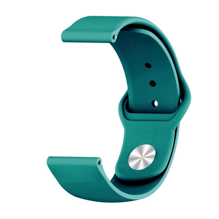 For Xiaomi Haylou Solar Silicone Reverse Buckle Replacement Wrist Strap(Dark Green)